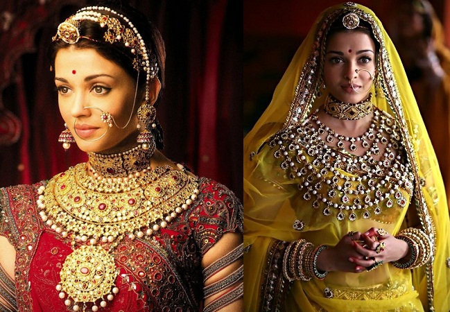 BollywoodLenghaCholi Aishwarya Rai in Jodha Akhbar Necklace, Indian Bollywood Necklace and Earrings. Indian Jewelry Wedding Bridal Jewelry Jadau Punjabi Necklace