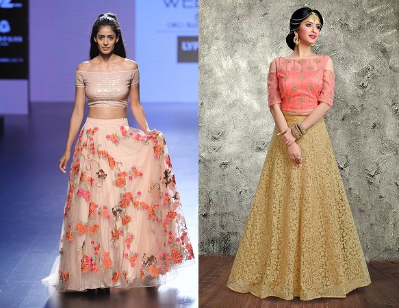 Crop Top Blouse On Lehenga