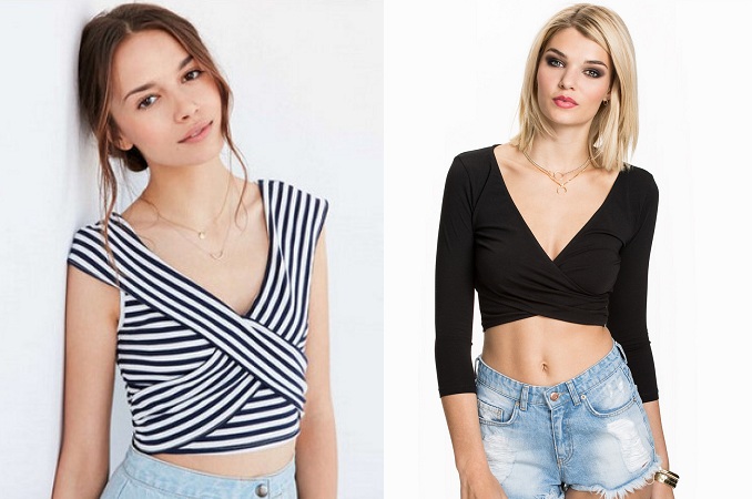 Crop Top With V Neck