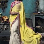 white-yellow-half-net-saree