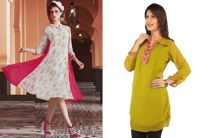 Georgette Flared And Skirt kurti