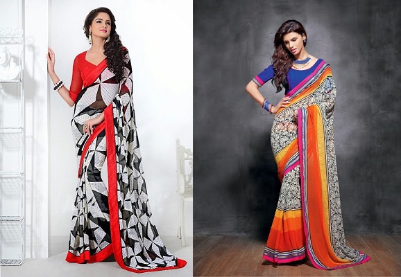 plain-blouses-for-printed-sarees