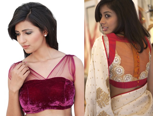 Coloured Saree Blouse