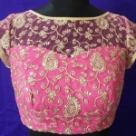 Embroidery on a Net Blouse