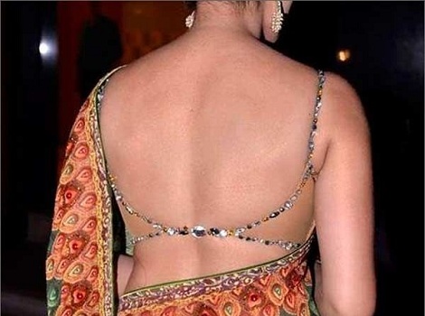 Noodle Strap Backless Blouse Design