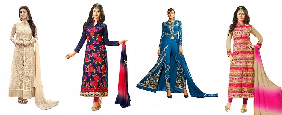 stylish collar neck salwar kameez