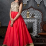 Bright red Anarkali