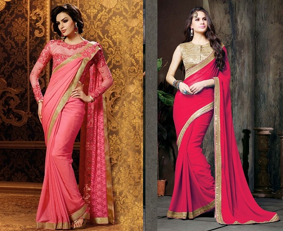 designer saree for freshers party