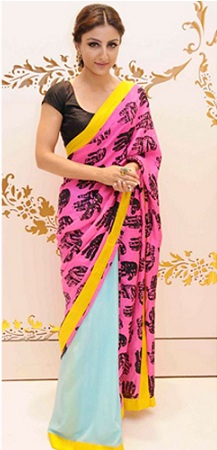 Pop Print Saree