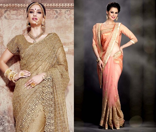 Net Shimmer Sarees