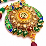 Multicolored thewa jewellery