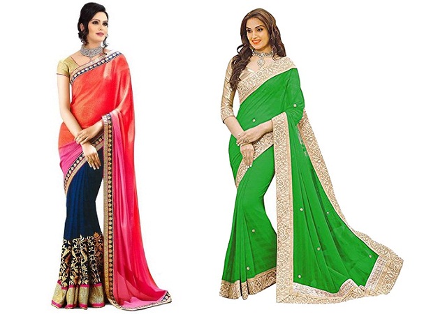 Chiffon Saree with Narrow Border