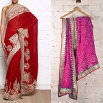 Georgette sarees with gotta work
