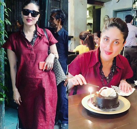 Kareena Kapoor Maroon shirt on birthday