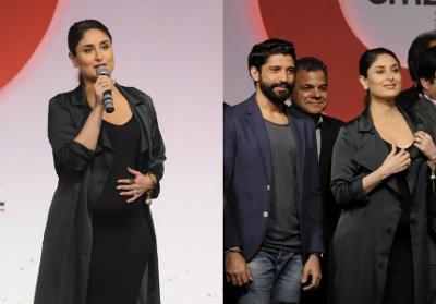 Kareena in black chic dress with jacket