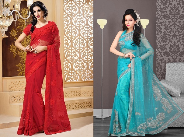 Party wear Net Designer Saree at Rs 3000 in Mumbai