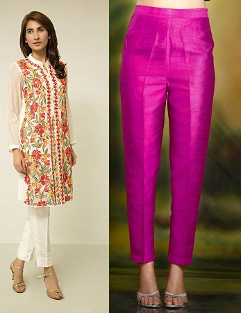 Pants for kurtas, different types bottom wear for kurta, kurti with pants