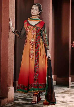 High neck hotsell design churidar