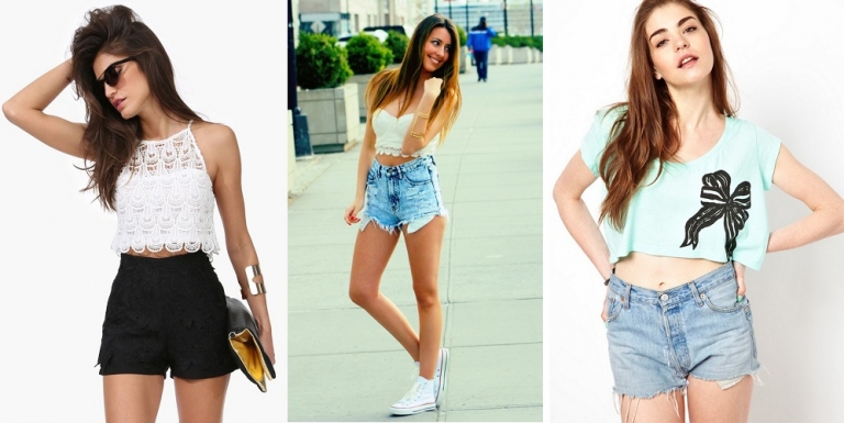 Crop Tops With High Waisted Shorts