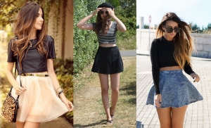 Crop Tops with Circle Skirt