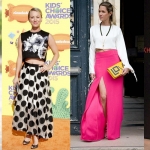Crop tops with maxi skirt