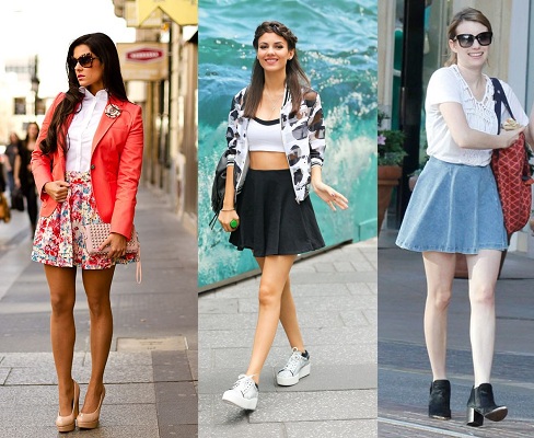 Footwear with circle skirts