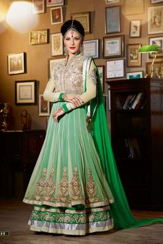 High Neck Flowy Anarkali Suit