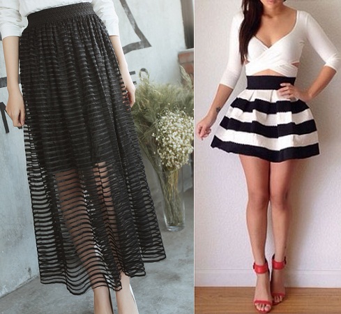 horizontal-lined-bandaged-skirt