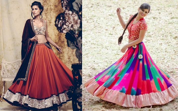 lehengas-with-circular-pattern