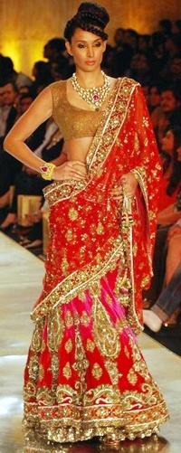 Manish Malhotra Designer Bridal Saree