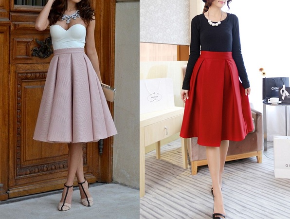 Knee length skirt with top best sale