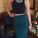 Stylish Chic Look with pencil skirt and crop top