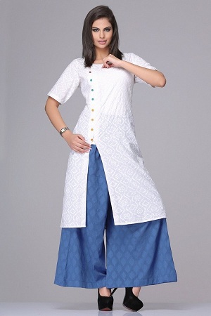 Palazzo with lengthy Kurti