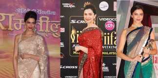 Deepika in Designer Embroidered Saris