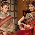 Designer Saree With Elegant Jewellery