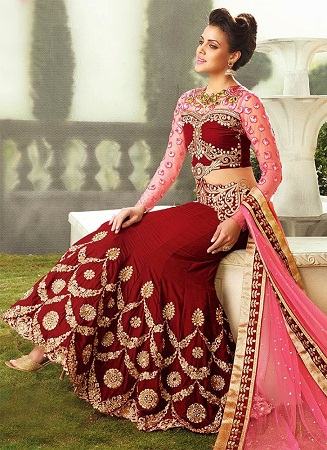 red-velvet-lehenga