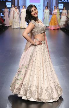 Ritu Kumar Zardosi Pastel Colored Lehenga