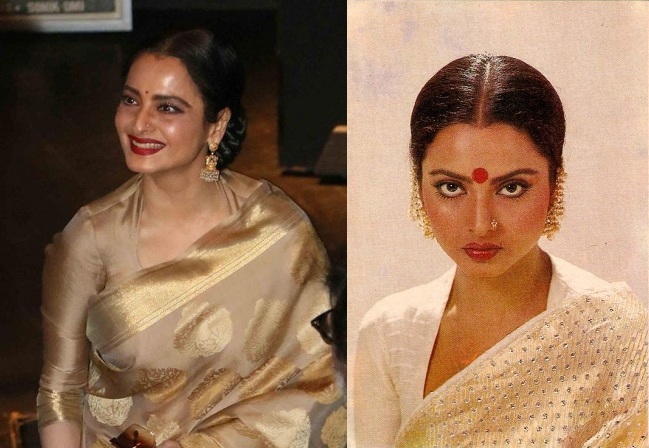 Rekha In Chinese Collar Blouse