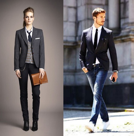 formal wear with jeans