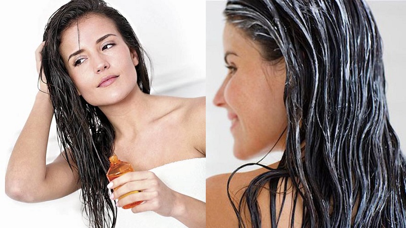 Hair-Care-Using-Shampoo-And-Conditioner