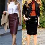 Lacquered Leather Skirt