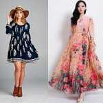 Printed loose dresses and frocks