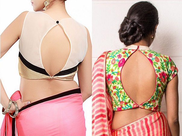 Backless Blouse With An Oval Opening