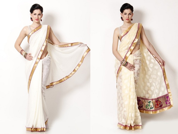 Embroidered Kota Dariya Saree