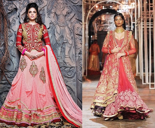 Jacket style lehenga sari