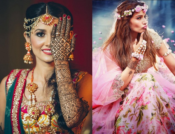 Jewelry and Makeup For Mehndi Ceremony