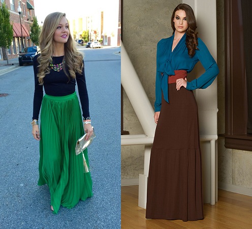 Long Skirts With Long Sleeves Top