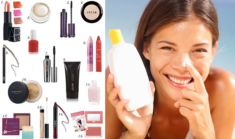 Makeup products And Sunscreen