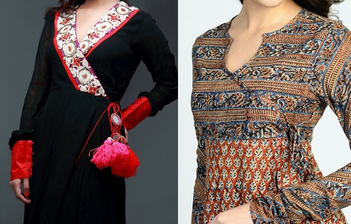 Neckline For Angrakha Style Kurti