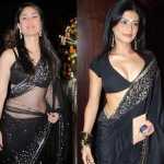 Seductive Black Sari